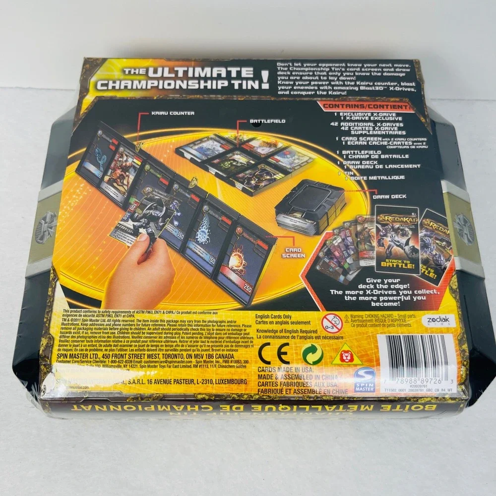 Redakai Conquer the Kairu Championship Tin Spin Master 2011 Sealed 43 X-Drives